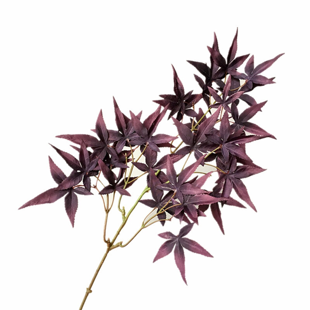 1 Pc Diy Vivid Artificial Maple Leaf Faux Silk Flower Photography Props Fake Leaf